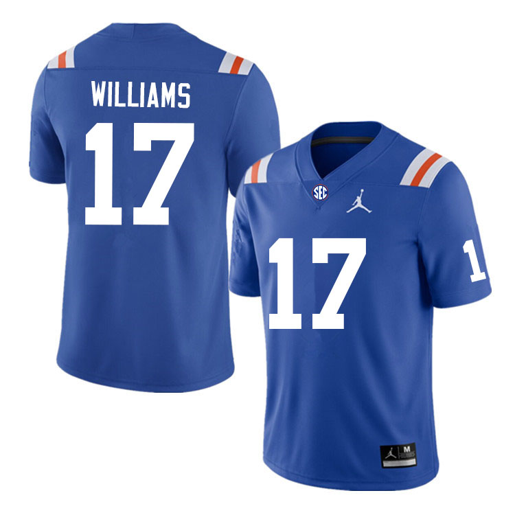 Men #17 Scooby Williams Florida Gators College Football Jerseys Sale-Throwback